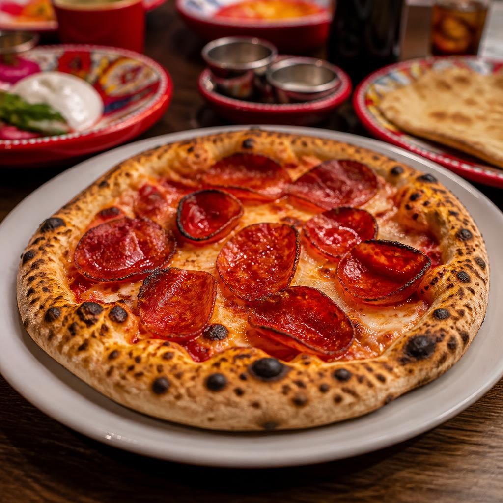Salami pizza